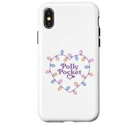 Carcasa para iPhone X/XS Mattel - Polly Pocket Holidays - Luces de corazón de Navidad