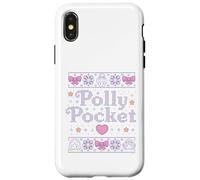 Carcasa para iPhone X/XS Mattel - Polly Pocket - Suéter navideño con Lazos y Copo de Nieve