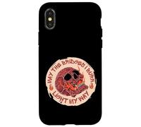 Carcasa para iPhone X/XS May The Bridges I Burn Light My Way Skull Gothic Graphic