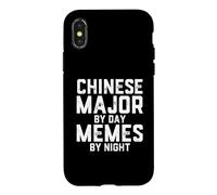 Carcasa para iPhone X/XS Mayor Chino por día Memes por la Noche Estudiante de sinología de China