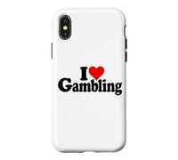 Carcasa para iPhone X/XS ME Encanta CORAZÓN APUESTAS Casinos Trading Las Vegas