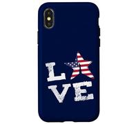 Carcasa para iPhone X/XS Me Encanta la Bandera de la Libertad de EE. UU., Que Dice Que es una au Pair Orgullosa Patriota