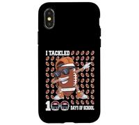 Carcasa para iPhone X/XS Me enfrenté a 100 días de Escuela Dabbing Football 100th Day Kids