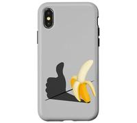 Carcasa para iPhone X/XS Me Gusta el plátano optimista Pop-Art