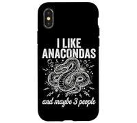 Carcasa para iPhone X/XS Me Gustan Las anacondas y Tal Vez 3 Personas Herping Zoo