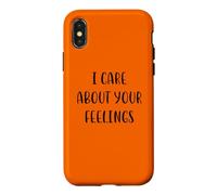 Carcasa para iPhone X/XS Me importan Tus Sentimientos Funny Idea White Lie Party