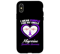 Carcasa para iPhone X/XS Me Pongo púrpura para la Conciencia del Dolor de Cabeza por migraña de mi tío
