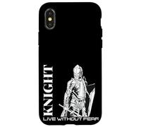 Carcasa para iPhone X/XS Medieval Renaissance Knight Live Without Fear Warrior