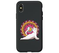 Carcasa para iPhone X/XS Meditación de los Chakras del Yoga Mandala Cat Pilates Gato