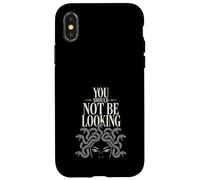 Carcasa para iPhone X/XS Medusa Horror Mitología Serpiente Cabello Gorgona Oscuro Femenino