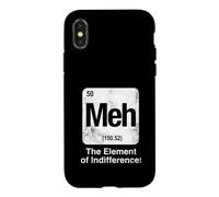 Carcasa para iPhone X/XS Meh El Elemento de la indiferencia Tabla periódica de Ciencia Divertida
