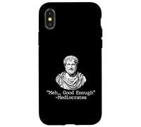 Carcasa para iPhone X/XS Meh Good Enough - Mediocrates - Filosofía Griega Sarcástica