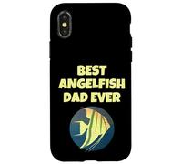 Carcasa para iPhone X/XS Mejor pez ángel papá guardián de Peces Acuario Acuario Hobby Dads