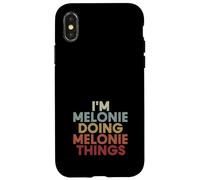 Carcasa para iPhone X/XS Melonie Name Melonie Personalized Name First Given