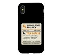 Carcasa para iPhone X/XS Meme Divertido de Touch Grass Prescription RX Go Outside Care