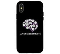Carcasa para iPhone X/XS Memory Care, partidario de la concienciación sobre el Alzheimer Love Never Forgets