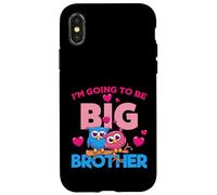 Carcasa para iPhone X/XS Men's Boys Kids I'm Going To Be A Big Brother Graphic Design