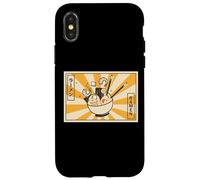 Carcasa para iPhone X/XS Mens Womens Girls Retro Vintage Japanese Noodle Love Ramen