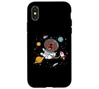 Carcasa para iPhone X/XS Mens Womens Kids Boys Astronaut Space Chocolate Lab Lover