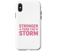 Carcasa para iPhone X/XS Mensaje de fe Cristiana más Fuerte Que la tormenta