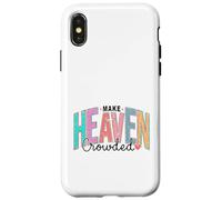 Carcasa para iPhone X/XS Mensaje Retro Cristiano del Cielo Cruz fe