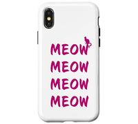 Carcasa para iPhone X/XS Meow Meow Meow Meow - Cat Song Rescue Staff & Volunteers