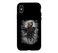 Carcasa para iPhone X/XS Mercenario de arpillera como Motivo de Halloween de Jinete