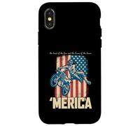 Carcasa para iPhone X/XS Merica Motocross Dirt Bike Patriotic Rider Bandera Americana