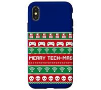 Carcasa para iPhone X/XS Merry Tech-Mas Disquete WiFi Videojuegos