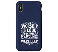 Carcasa para iPhone X/XS Mi adoración es Fuerte Porque mis heridas Eran Profundas Salmo 147:3