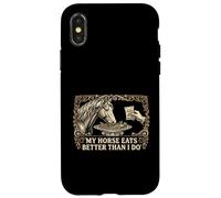 Carcasa para iPhone X/XS Mi Caballo Come Mejor Que yo Gerente de establo Ecuestre