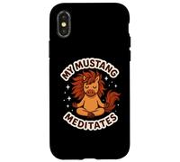 Carcasa para iPhone X/XS Mi Caballo Mustang medita Linda Mascota Divertida