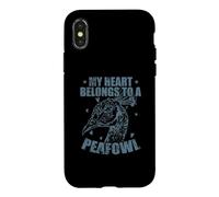 Carcasa para iPhone X/XS Mi corazón Pertenece a un zoológico de Aves Peafowl
