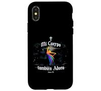 Carcasa para iPhone X/XS Mi Cuerpo Tambien Adora Culto Danza Cristiana Salmos 150