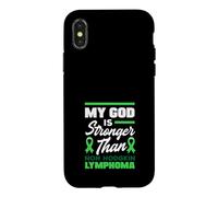 Carcasa para iPhone X/XS Mi Dios es más Fuerte Que la Conciencia del Linfoma no Hodgkin