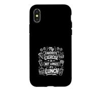 Carcasa para iPhone X/XS Mi Ejercicio Favorito es la Comida Humor Gym