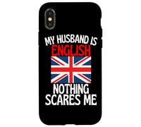 Carcasa para iPhone X/XS Mi Esposo es inglés Nada me Asusta Esposo Divertido