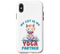 Carcasa para iPhone X/XS Mi Gato es mi compañero de Yoga Divertido
