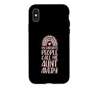 Carcasa para iPhone X/XS Mi Gente Favorita me Llama tía Avery Nombre tía