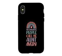 Carcasa para iPhone X/XS Mi Gente Favorita me Llama tía Avery Nombre tía