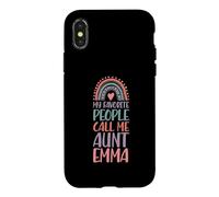 Carcasa para iPhone X/XS Mi Gente Favorita me Llama tía Emma Nombre Tía