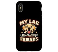 Carcasa para iPhone X/XS Mi Labrador roba a Todos mis Amigos, Divertido Labrador