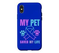 Carcasa para iPhone X/XS Mi Mascota salvó mi Vida Prevención del Suicidio Emocional Perro Gato