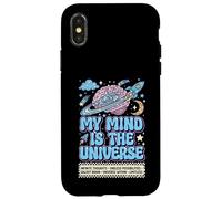 Carcasa para iPhone X/XS Mi Mente es el Universo Cerebro Galaxia neurodivergente Autista