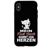 Carcasa para iPhone X/XS Mi Mierda Viene del corazón - Refranes Divertidos ironía
