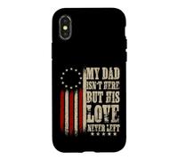 Carcasa para iPhone X/XS Mi papá no está aquí Pero su Amor Nunca dejó Memorial Dad