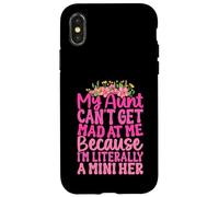 Carcasa para iPhone X/XS Mi tía no Puede enojarse Conmigo Humor Divertido Amante de la tía