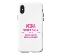 Carcasa para iPhone X/XS Mika Personalized Name Funny Cute Custom Mika Name