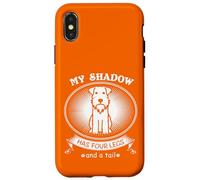 Carcasa para iPhone X/XS Miniature Schnauzer My Dog is My Shadow Funny Pet Dog Lover
