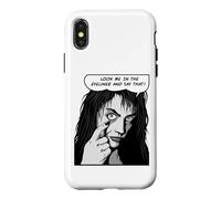 Carcasa para iPhone X/XS Mírame En El Delineador De Ojos Y Di Que Pop Art EMO Goth Girl
